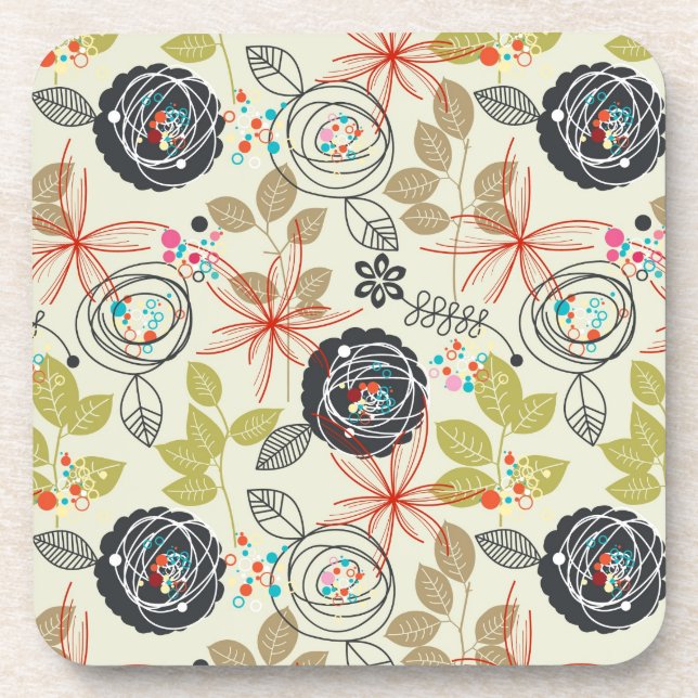 Floral background coaster (Front)