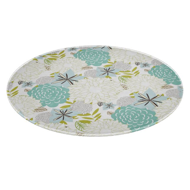 Floral background cutting board (Corner)