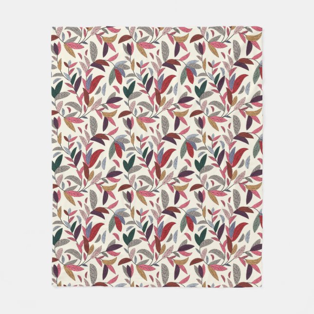 Floral background fleece blanket (Front)