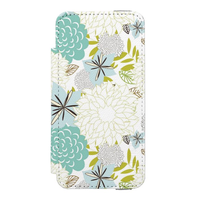 Floral background incipio iPhone wallet case (Folio Front)