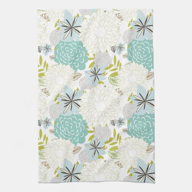 Floral background kitchen towel (Vertical)