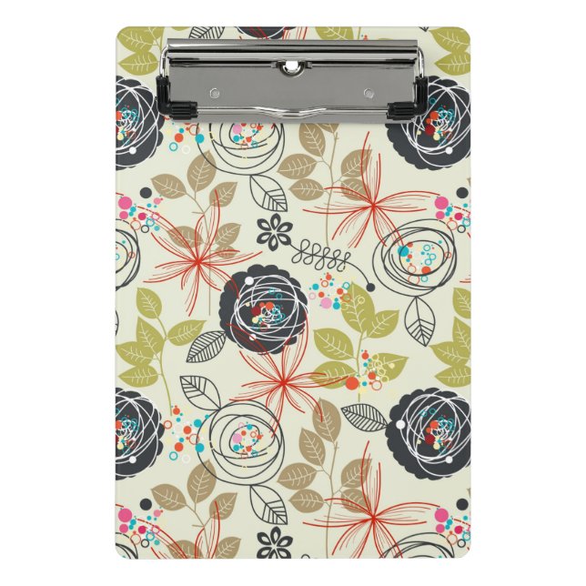 Floral background mini clipboard (Front)