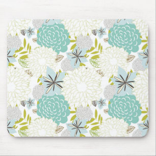 Floral background mouse pad