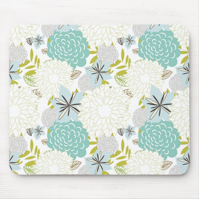 Floral background mouse pad (Front)