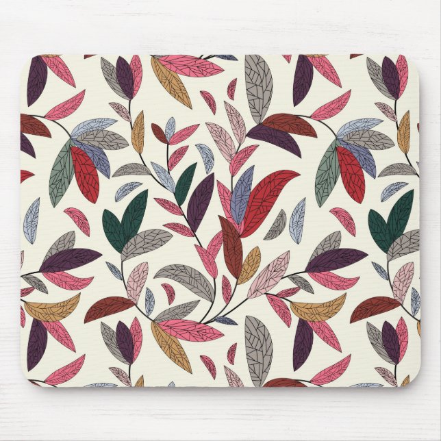 Floral background mouse pad (Front)