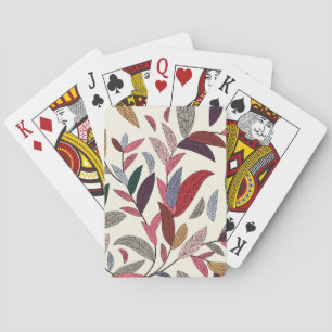 Floral background playing cards