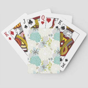 Floral background playing cards