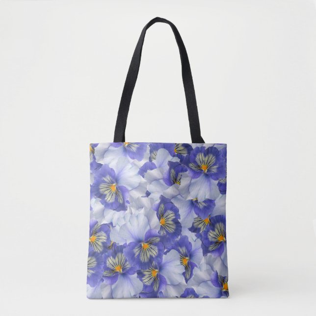 Floral background scrapbooking tote bag (Front)