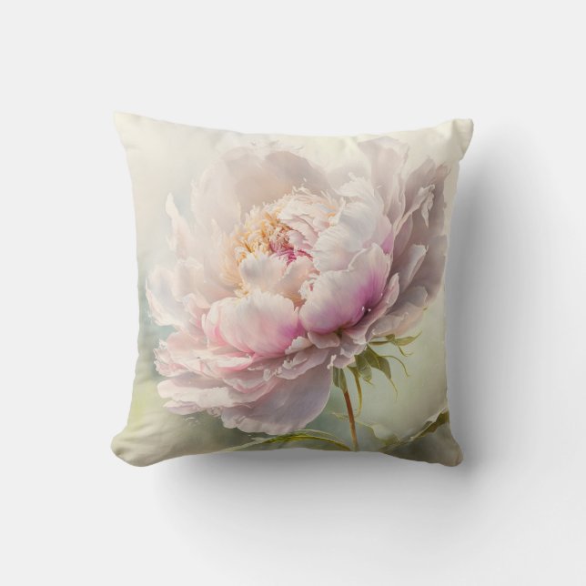 Floral background. Spring blossom Throw Pillow (Front)