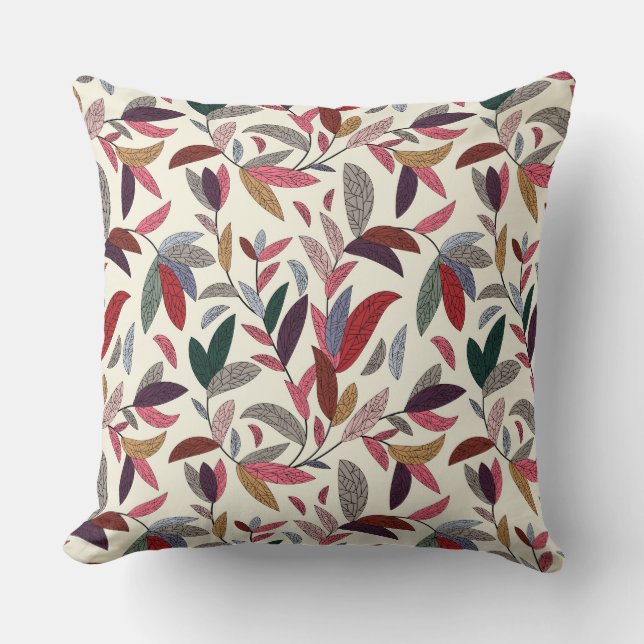 Floral background throw pillow (Front)