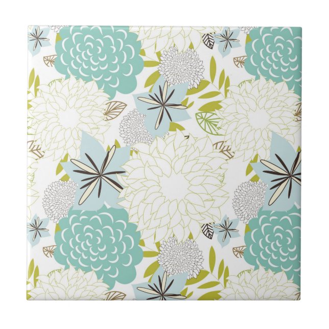 Floral background tile (Front)