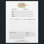 Floral Bakery Rolling Pin  Grey  Order Form Flyer<br><div class="desc">A simple modern order form design with a watercolor rolling pin illustration and white roses and green leaves. Easy to customize: use the template to add your name and contact. Perfect professional look for your bakery services, catering, restaurant, cake designer, pastry chef, personal chef and more. Perfect to use as...</div>
