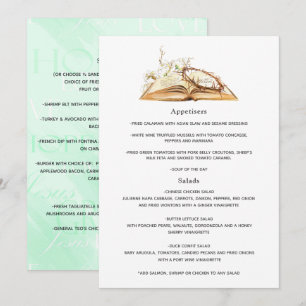 Floral Baptism or Christening Menu