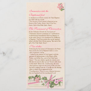 Floral Baptismal Programme 4/5