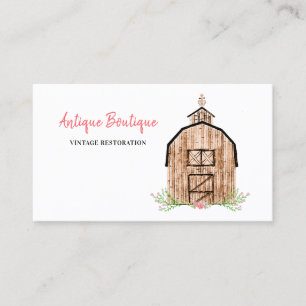 Floral Barn Antique ferme Carte de visite