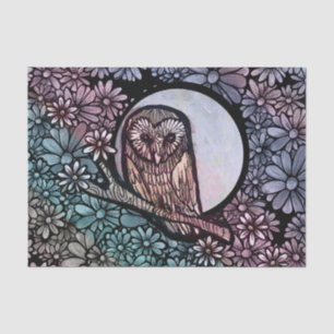 Floral Barn Owl Tissue Paper