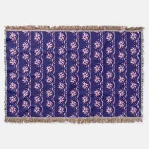 Floral baroque style pattern. throw blanket