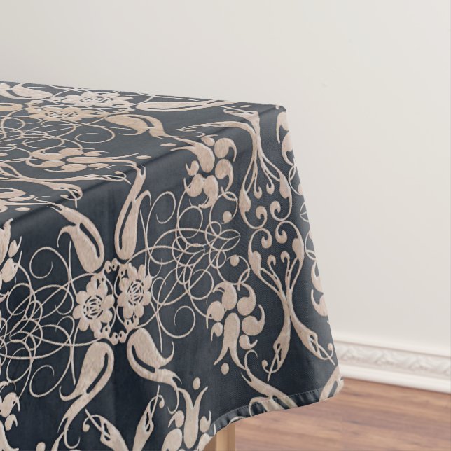 floral baroque vintage pattern tablecloth (In Situ)