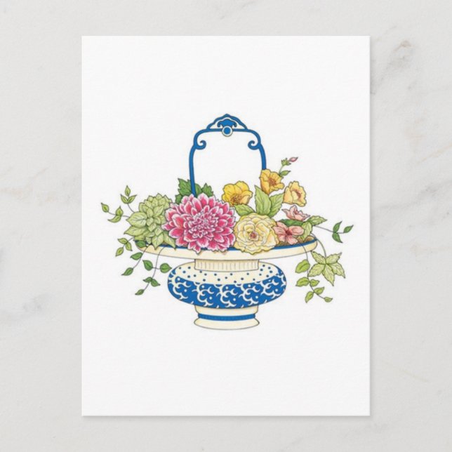 Floral Basket Postcard (Front)