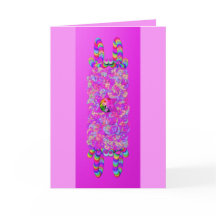 Floral bat mitzvah מָגֵן דָוִד card