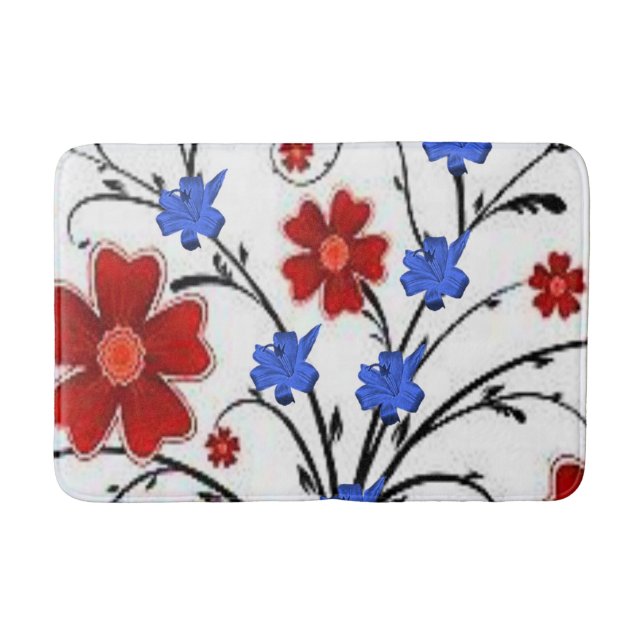 Floral Bathroom Bathmat (Front)
