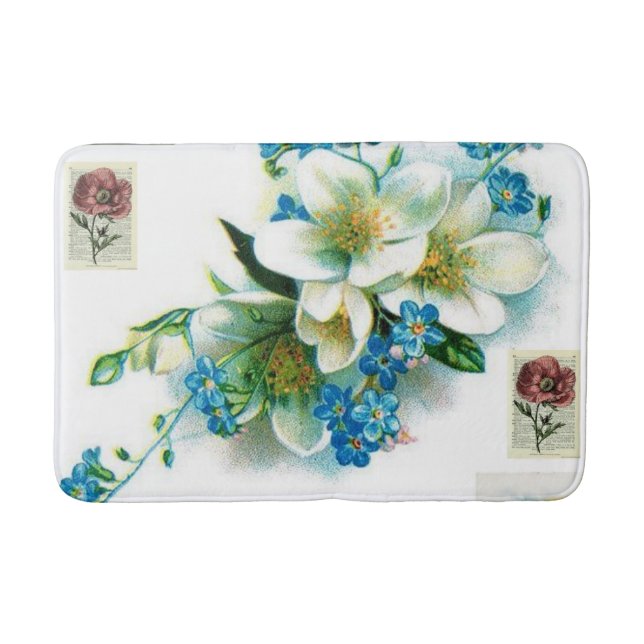 Floral Bathroom Bathmat (Front)