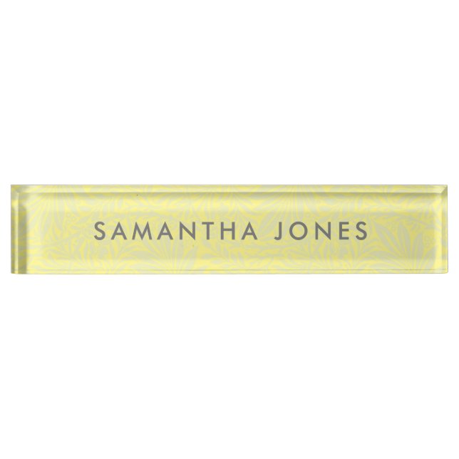 Floral Beach Vibes Classic Personalized Nameplate (Front)