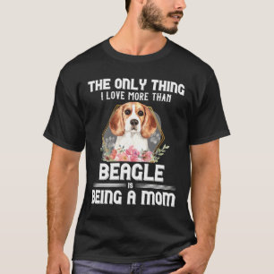 Floral Beagle Puppy Owner Dog Parent Mommy Mother  T-Shirt