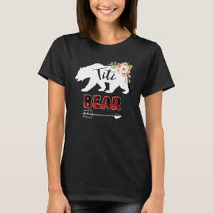 Floral Bear Matching Family Outfits  Titi Bear Mom T-Shirt