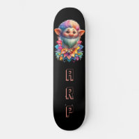 *~* Floral Beard Troll AP89 Neon Rainbow Initials