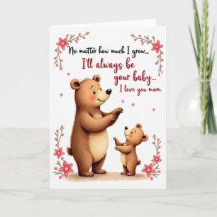 Floral Bears Love Mom Card