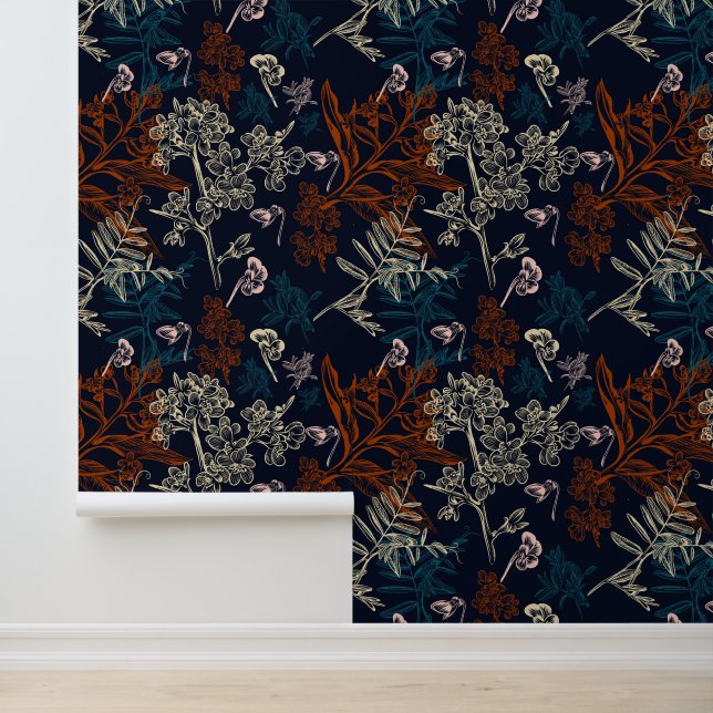 Floral Beautiful Pattern Wallpaper (Application)