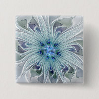 Floral Beauty Abstract Modern Blue Pastel Flower