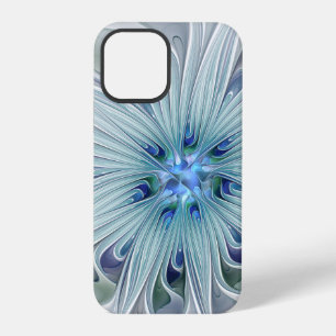 Floral Beauty Abstract Modern Blue Pastel Flower iPhone 12 Pro Case