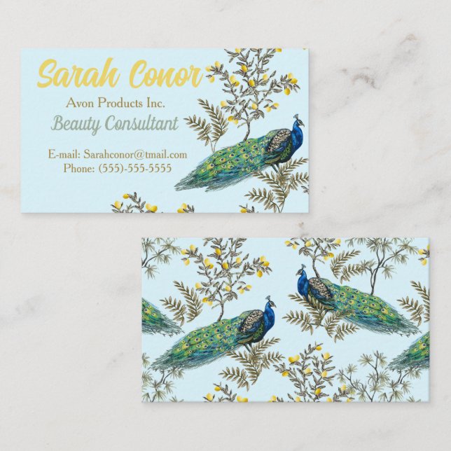 Floral Beauty Consultant Business Card (Front/Back)