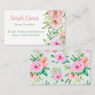 Floral Beauty Consultant Carte de visite