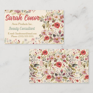 Floral Beauty Consultant Carte de visite