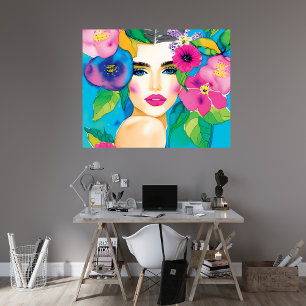Floral Beauty World Colour 2 Canvas Print
