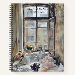 Floral Bedroom Decor Love Quote Vintage Notebook