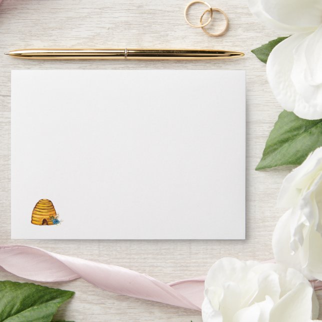 Floral Bee Themed Envelope (Wedding)