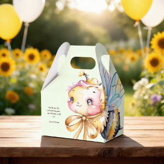 Floral Beehives and little Bee Baby Shower Favor Box