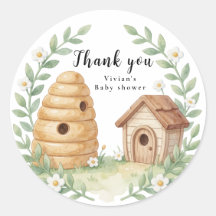 Floral Beehives and little Bee Thank You