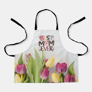Floral Best Mom Ever Apron