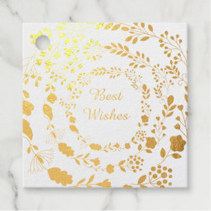 Floral Best Wishes  Favour Tags