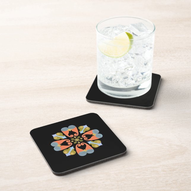 Floral Beverage Coaster (Right Side)