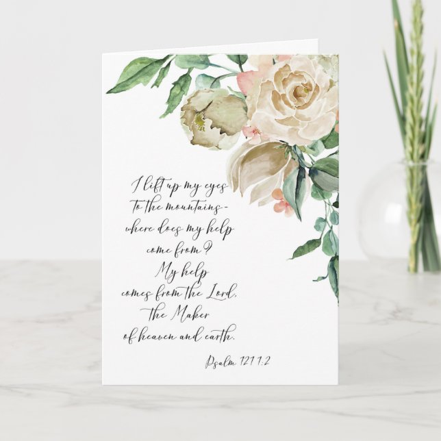 Floral Bible Verse Thank you Folded card (Front)