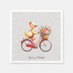 Floral Bicycle Duck Napkins