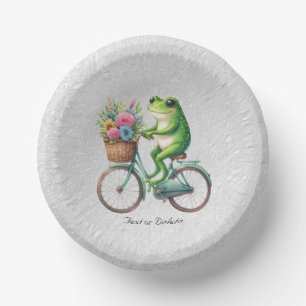 Floral Bicycle Frog Paper Bowl Paper Plate