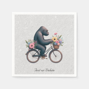 Floral Bicycle Gorilla Napkins
