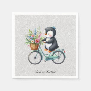 Floral Bicycle Penguin Napkins